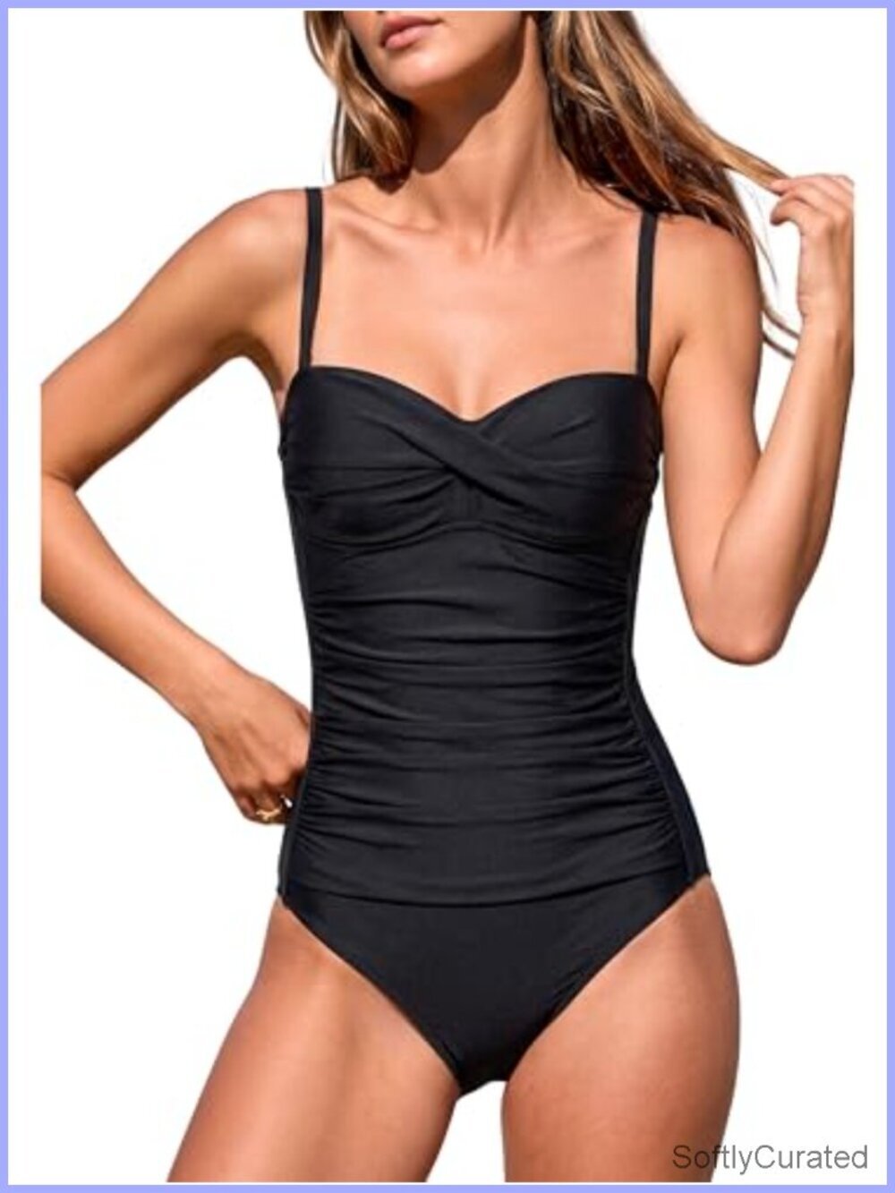 One Piece Swimsuit with Built-In Bra, Tummy Control, Full Coverage Support,